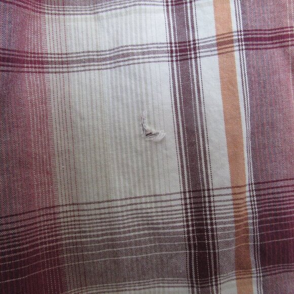 Roper Western Pearl Snap Plaid Dress Shirt Mens Large Purple Long Sleeve Collar‎ - Picture 3 of 6